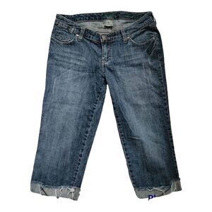 DECREE Juniors Distressed Denim Crop Jeans - Size 9